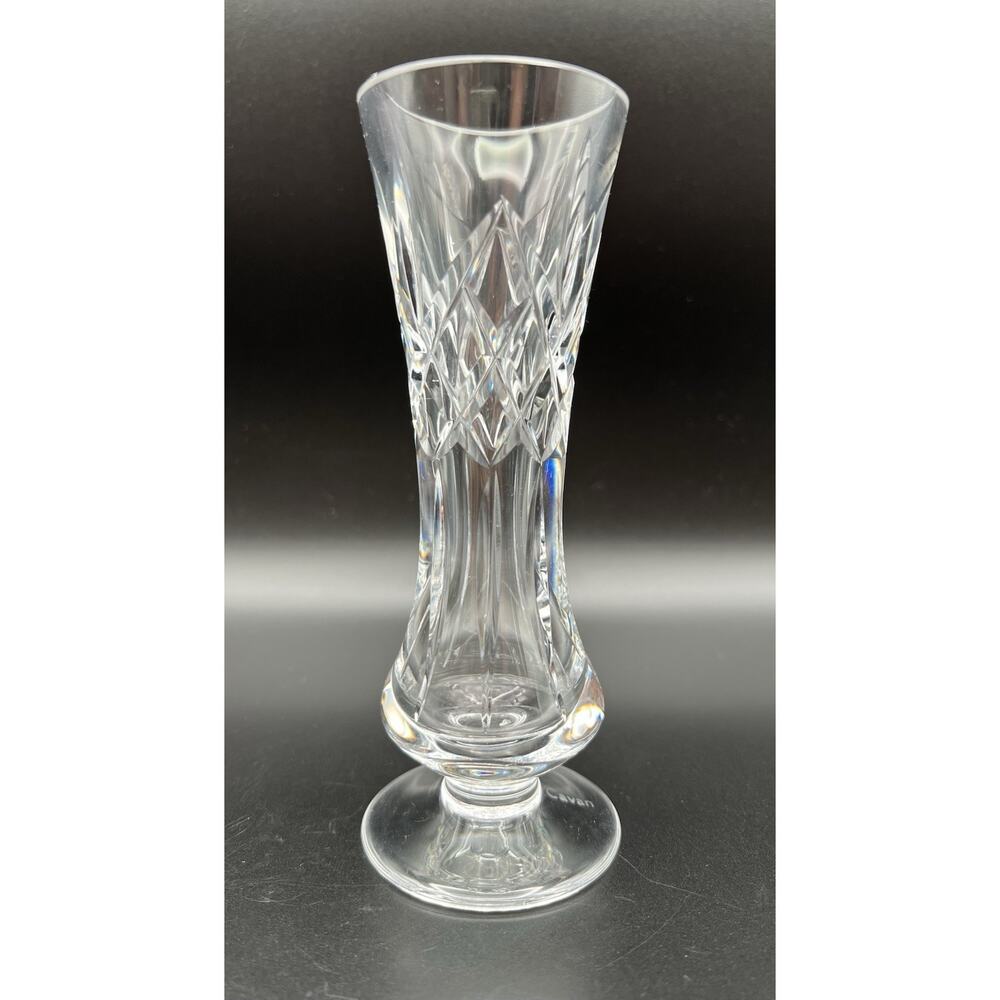 Vintage Cavan Irish Crystal Footed Pedestal Bud Vase Ireland 6.5”